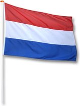 Nederlandse Vlag kobaltblauw 150 x 225 cm | Geschikt voor buiten en aan huis | Vlaggen | Koningsdag | Geslaagd | Nederland |