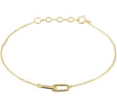 Glams Dames Armband 1,2 mm 16,5 + 2 cm - Zilver Goudkleurig