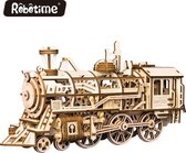 Robotime LK701 locomotief|Modelbouwpakket hout|3D puzzel hout|Puzzel