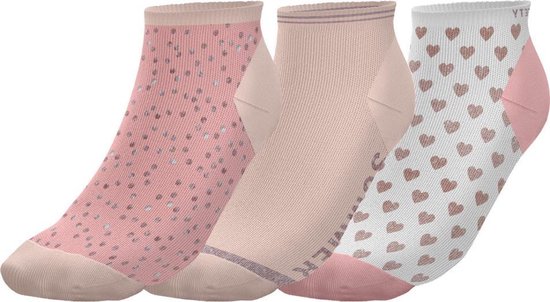 Twinday Multipack Meisjes Sneakersokken - zomers roze met glitter - 27-30 |  bol.com