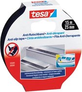 2x Tesa anti-slip tape zwart op rol 15 meter - Klusmateriaal - Huishoudartikelen - Anti-slip tape/rand - Antislip tape - Anti uitglij tape