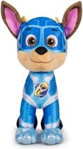 Pluche Paw Patrol knuffel Chase - Mighty Pups Super Paws - 27 cm - Cartoon knuffels - Speelgoed voor kinderen