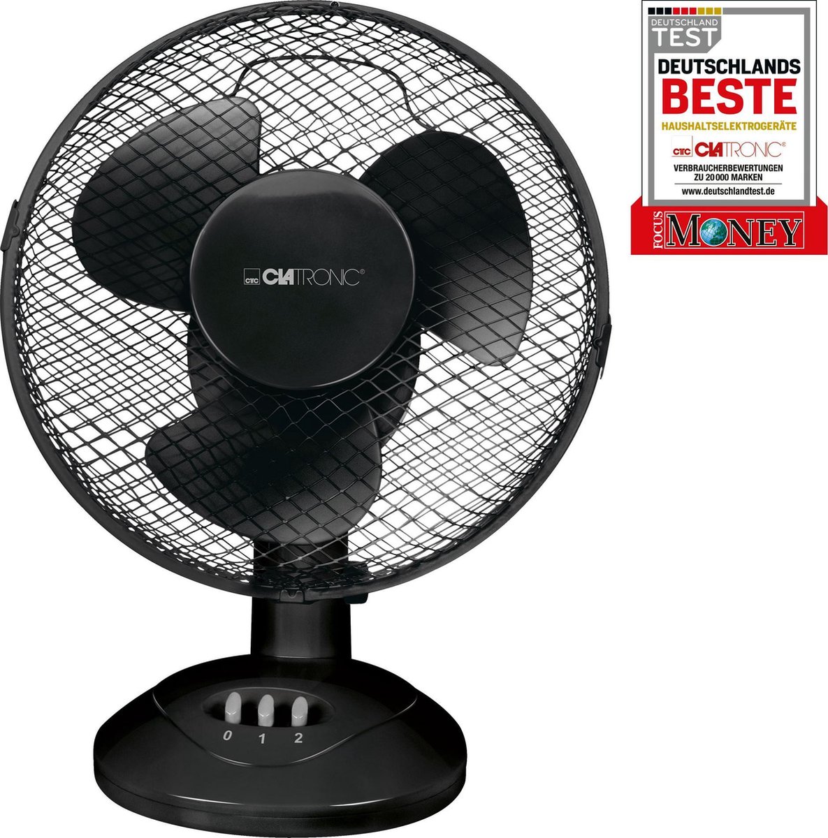 Clatronic VL 3601 ventilator 23cm zwart