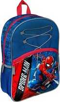 Spiderman Rugzak 19 liter met voorvak blauw tas L