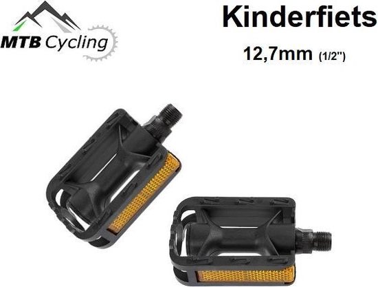 1/2 inch Kinderfiets pedalen Anti slip - Trappers voor kinder reflector -... | bol.com