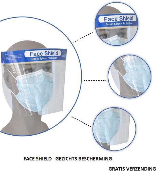 Spatmasker - Herbruikbaar - Comfortabel - Geschikt voor brildragers - 1 stuks