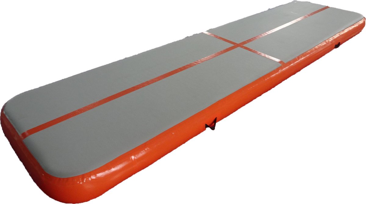 AirTrack Pro - Turnmat - Gymnastiek Oranje| 300x100x10 CM | Sporten & Spelen | Buiten & Binnen | Waterproof | Met elektrische pomp