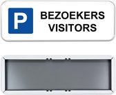 Parkeerbord Bezoekers - 60 x 20 cm - Aluminium