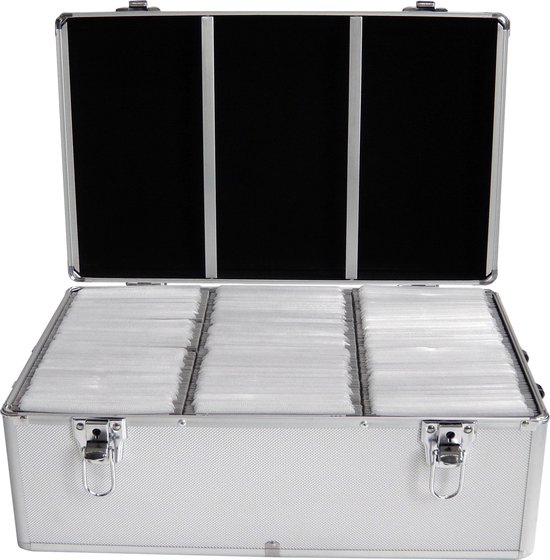 MediaRange CD-koffer 500 CD's/DVD's/Blu-rays Aluminium Zilver 1