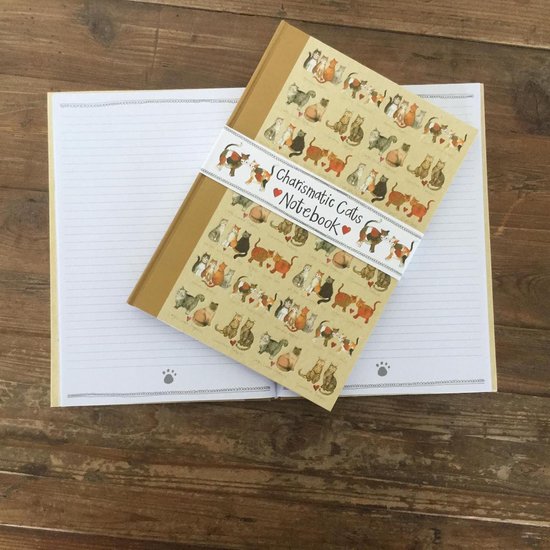 Foto: Alex clark large hardcover notebook cats a4 notitieboek katten