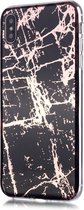 iPhone Xs / X Hoesje - Marble Design - Black Gold