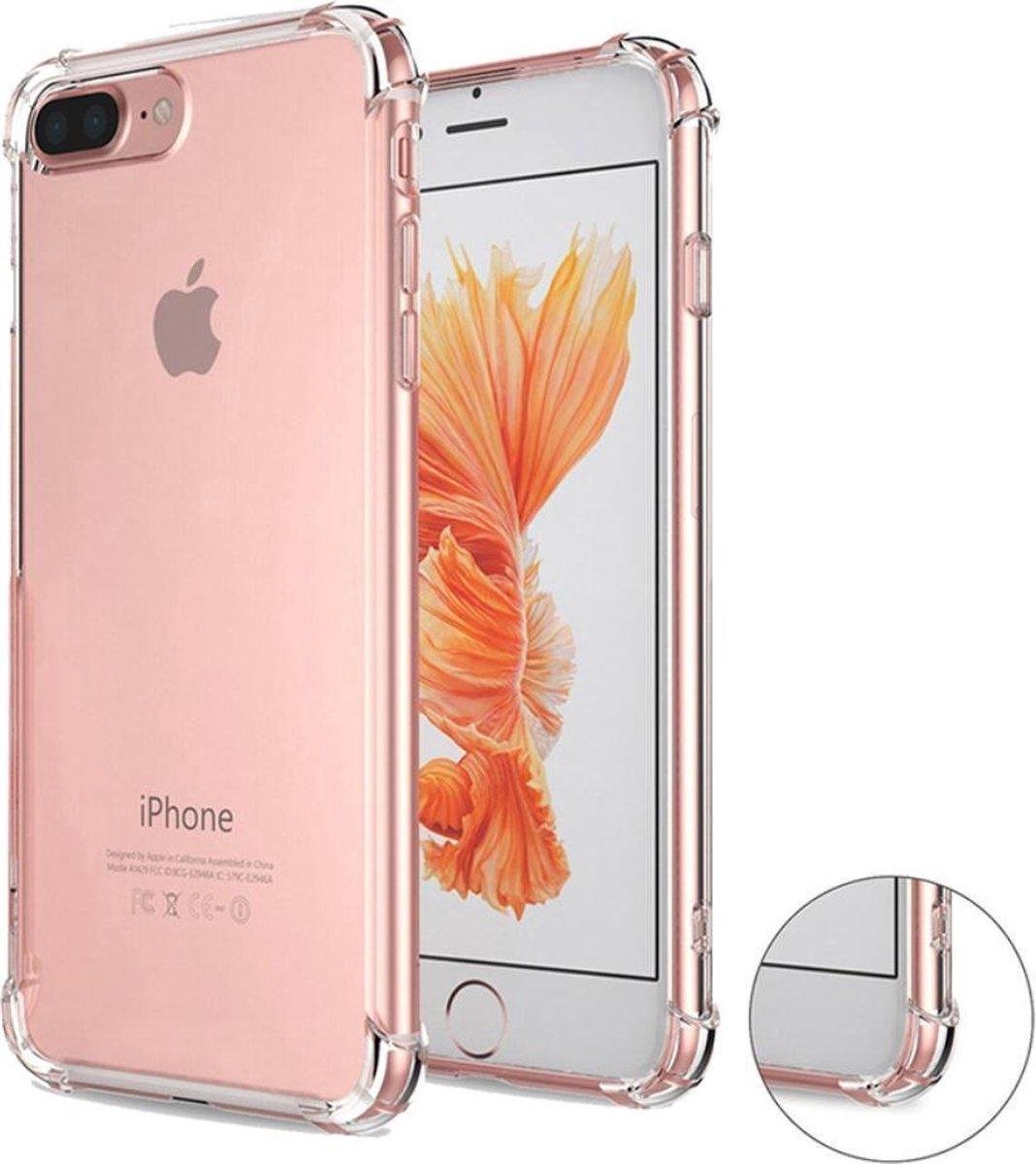 Iphone 7 siliconen hoesje / Iphone 8 siliconen hoesje / Doorzichtig iPhone 7/8 achterkant met uitgestoken hoeken / anti schok / anti shock