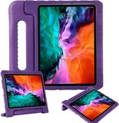 iPadspullekes - Apple iPad Pro 11 Inch 2020/2021/2022 Kinderhoes - Tablet Kids Cover met Handvat - Paars