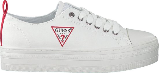 Guess Dames Lage sneakers Brigs - Wit - Maat 41 | bol.com