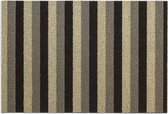 Outdoor deurmat Inuci, met "Eco" pvc vrije rugzijde, kleur "Beige Striped", 80 cm x 50 cm.