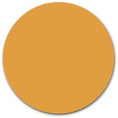 Ronde muursticker effen kleur - WallCatcher | 80 cm | Behangsticker Oker Geel wandcirkel