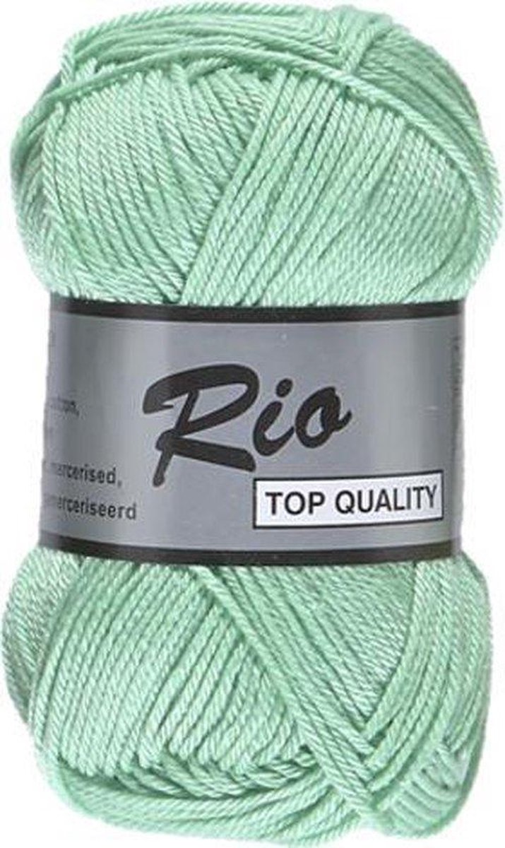 Lammy yarns Rio katoen garen - mint groen (841) - naald 3 a 3,5mm - 10 bollen