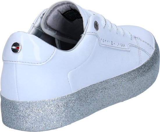 Tommy Hilfiger Glitter Foxing Witte Sneakers Dames 39 | bol.com