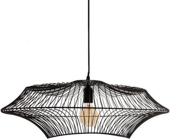 Metalen hanglamp met draad - � 60 cm - Zwart | bol.com