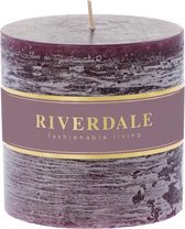 Riverdale - Rustieke Geurkaars Sandalwood Rose dark burg 10x10cm - Paars