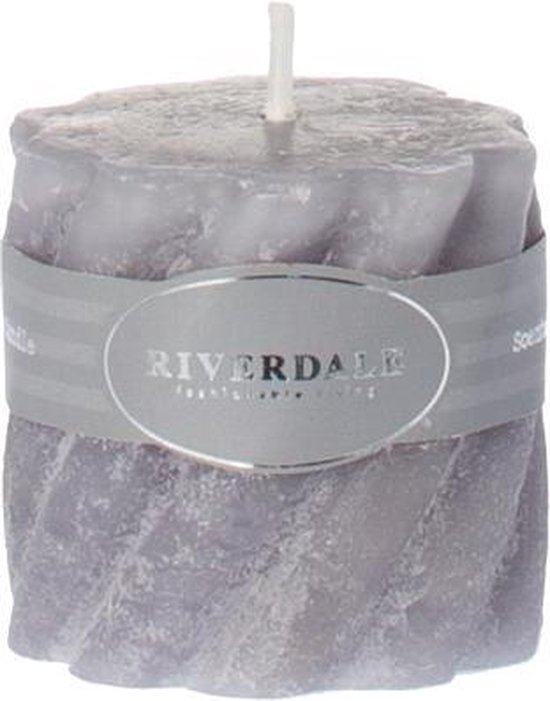 Riverdale Living - Kaars Swirl Cool grey 5x5cm | bol.com