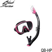 TUSAsport Snorkelmasker Duikbril Snorkelset Serene UC-1625QB - zwart/roze