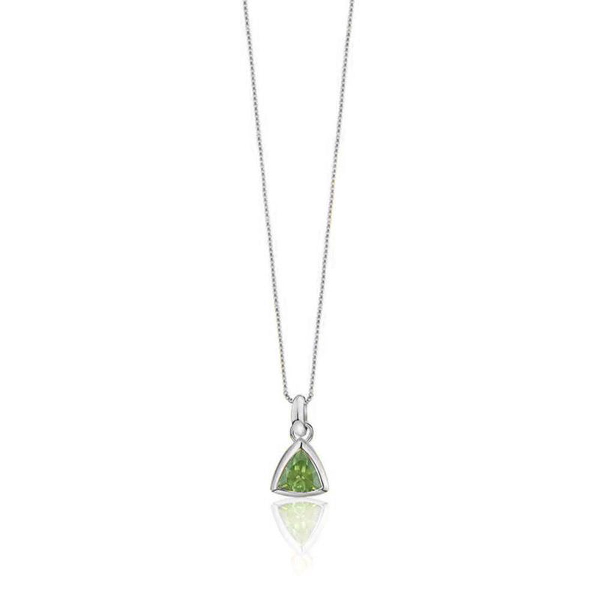 Petit Comité - Ketting Dames Geboortesteen Peridot Augustus (Zilver)- Cadeau Dames