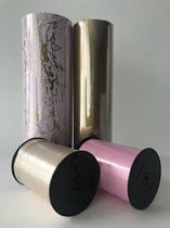 Marmer Roze  Goud  & Krullint pakket Cadeaupapier- Breedte 30 cm - 50m lang