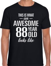 Awesome 88 year / 88 jaar cadeau t-shirt zwart heren S