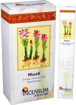 Musk wierook - Incensum - natuurlijke Indiase wierook - doosje van 24 pakjes