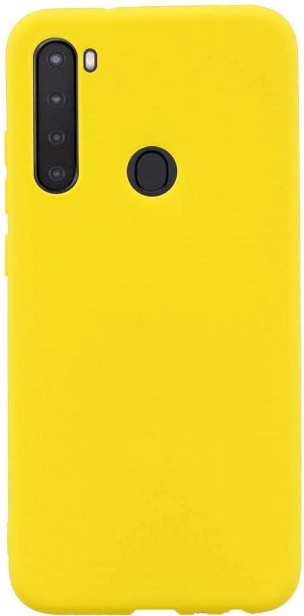 HB Hoesje Geschikt voor Samsung Galaxy A21 - Geel - Siliconen Back Cover
