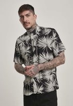 Urban Classics Overhemd -5XL- Frond Resort Zwart/Grijs