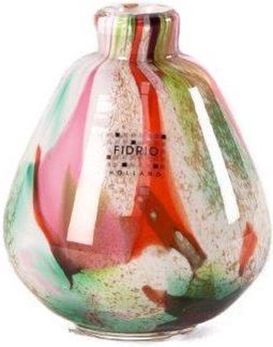 Vase Design Poire Ciseaux - Fidrio COLORS - verre, soufflé à la bouche - diamètre 10 cm, hauteur 13 cm