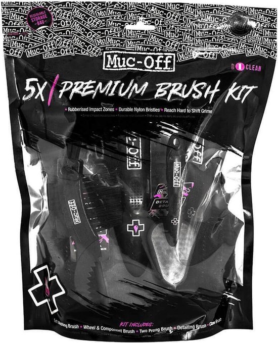 MUC-OFF Brusk kit Premium 5 brosses de nettoyage vélo