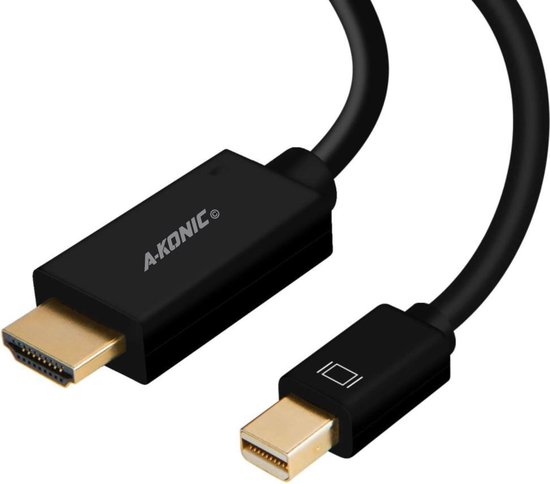 A-Konic Mini DisplayPort naar HDMI-kabel - 1,8 m - Zwart | bol.com