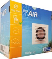 IVC Air ventilator | Design 125 | Ø 125 mm | capaciteit 150 m³ / uur | geschikt voor ruimtes tot 14 m² | wit