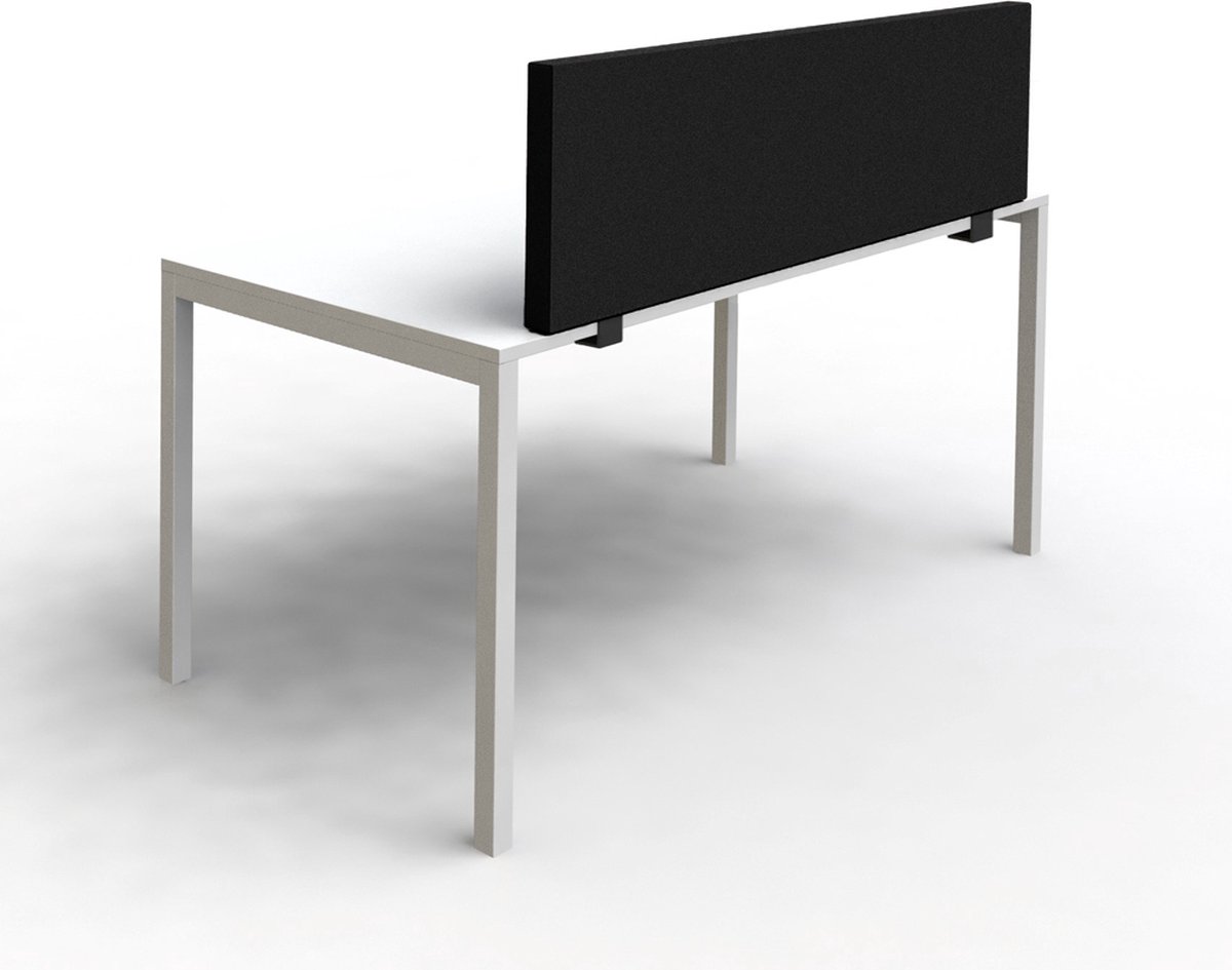 SPACIO akoestische opzetwand 180x40 cm - Klemvoet - Zwart
