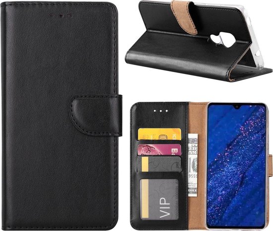 Bookcase Geschikt voor: Huawei Mate 20 Lite - Zwart - portemonnee hoesje