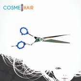 Cosmehair Professional Barber kappersschaar 6,5' - Blue Curves