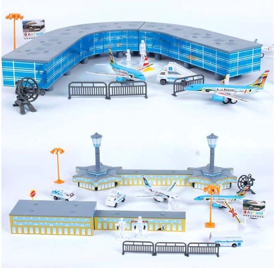 Vliegveld speelgoed set compleet vliegveld bestaande uit 16stuks | bol.com