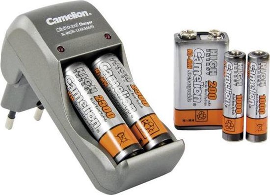 Chargeur de batterie Piles AA AAA 9V C et D 1 pièce de marque privée  inkmedia®