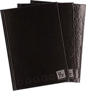 3x Luxe zwarte schrift gelinieerd A5 formaat - schriften voor school / notitieboek