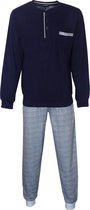 Paul Hopkins Donker Blauw Geblokt dessin Heren Pyjama PHPYH2809B - Maten: XXL