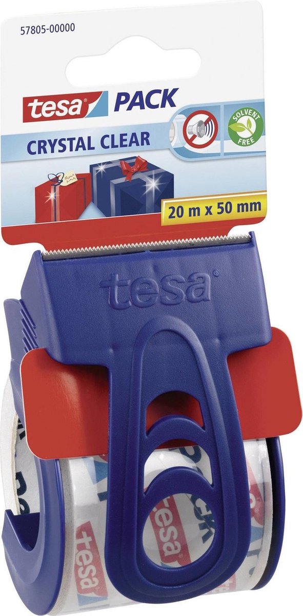 2x Tesa mini verpakkingstaperoller roldispenser met tape - Klusmateriaal - Verpakkingsmateriaal - Inpakmateriaal - Verpakkingsbenodigdheden - Verpakkingstape rollers/dispensers - Handrollers/handdispensers - Tesa