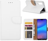 Huawei P20 - Bookcase Wit - portemonee hoesje