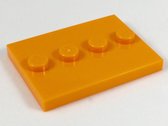 LEGO 88646 tegel, aangepast 3x4 met 4 noppen in het midden - Oranje (20 stuks)