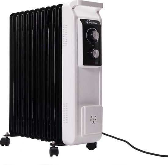 Russell Hobbs RHOFR3001 Radiator, 650 W, met olie gevuld, draagbaar, elektrische verwarming met 5 vleugels, instelbare thermostaat, veiligheidsuitsparing, kamergrootte 10 vierkante meter, zwart