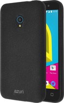 Azuri Alcatel U5 4G hoesje - Zand textuur backcover - Zwart