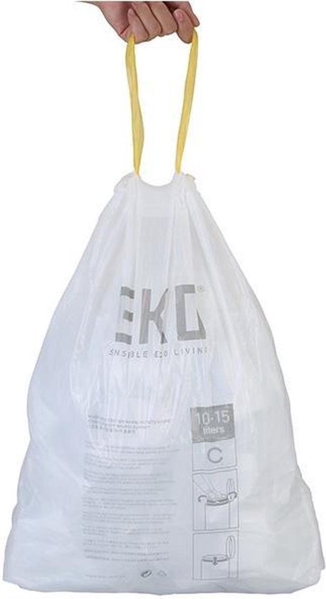 straal Gezond eten smeren EKO afvalzakken type F 40-60 liter wit - Doos 24 x 12 zakken | bol.com