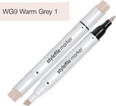 Stylefile Marker Brush - Warm Grey 1 - Hoge kwaliteit twin tip marker met brushpunt